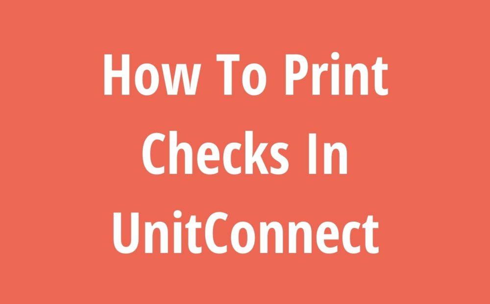 How To Print Checks
